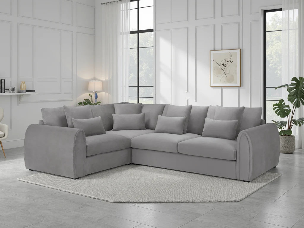 Mirabel Left Hand Facing Corner Sofa in Grey