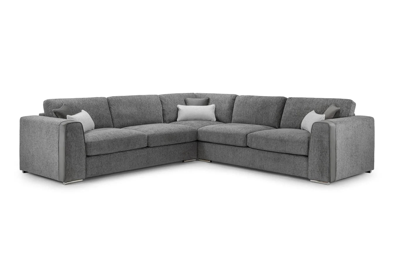 Naples Large Corner Sofa in Grey