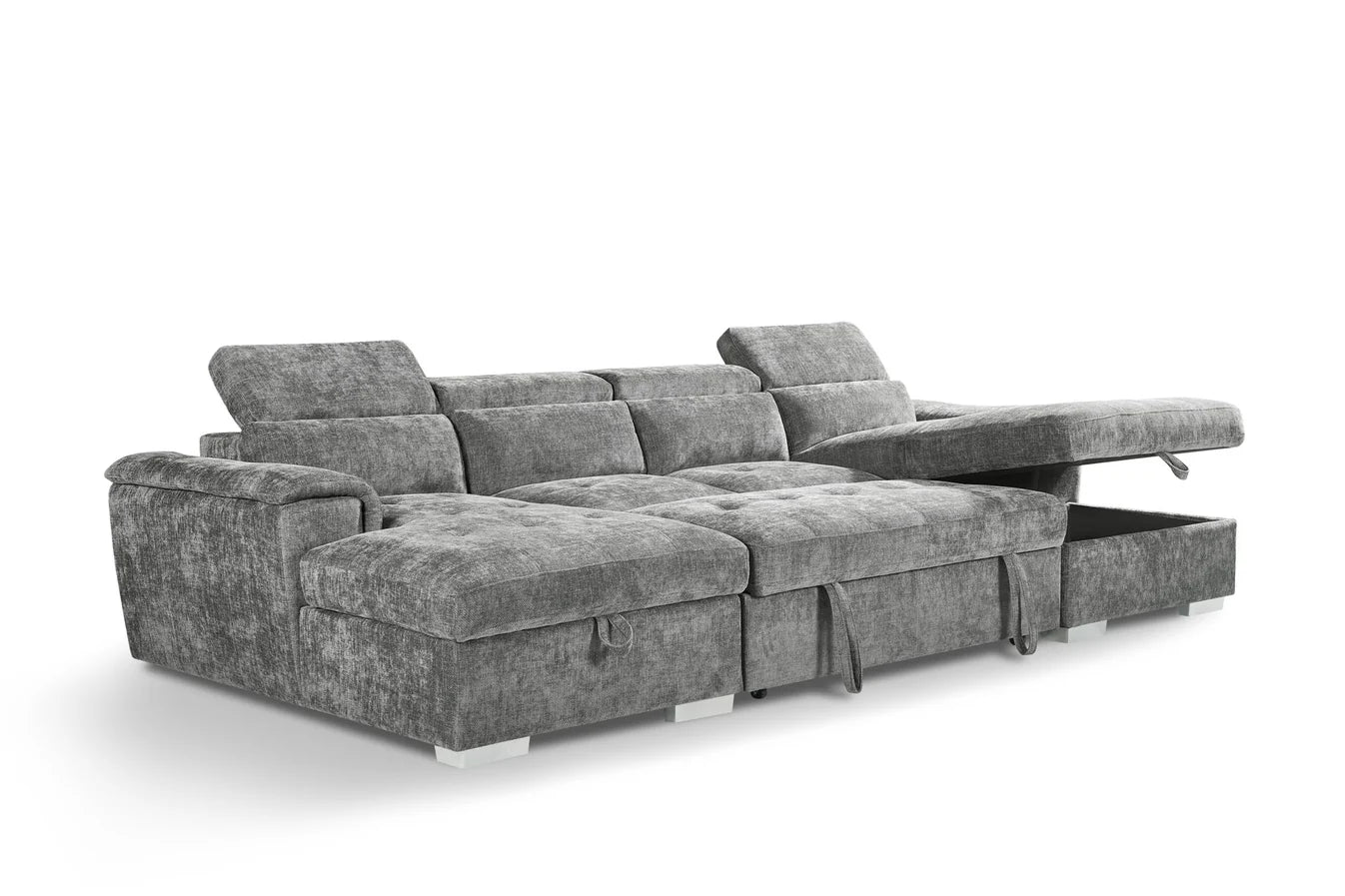 Alaya Grey U Shape Corner Sofabed
