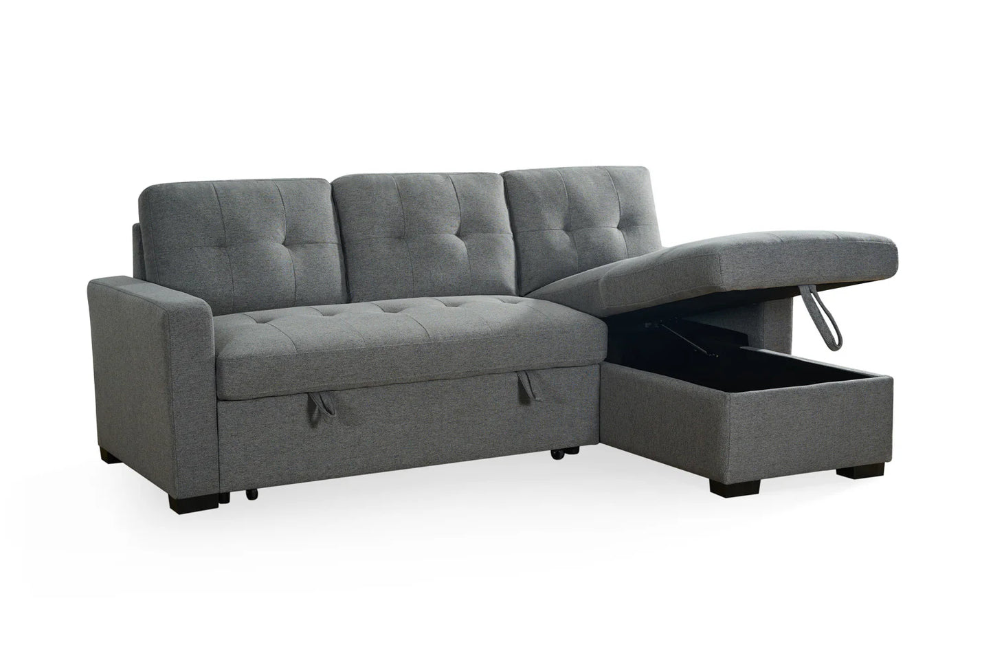 Alder Corner Sofa Bed in Grey