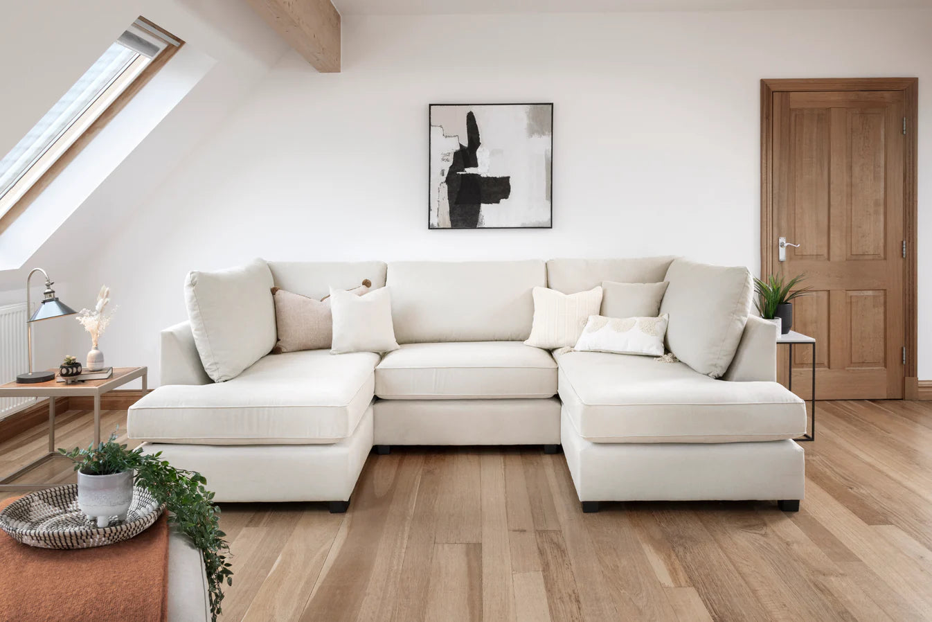 Carnaby Sofa U Shape Corner in Cream