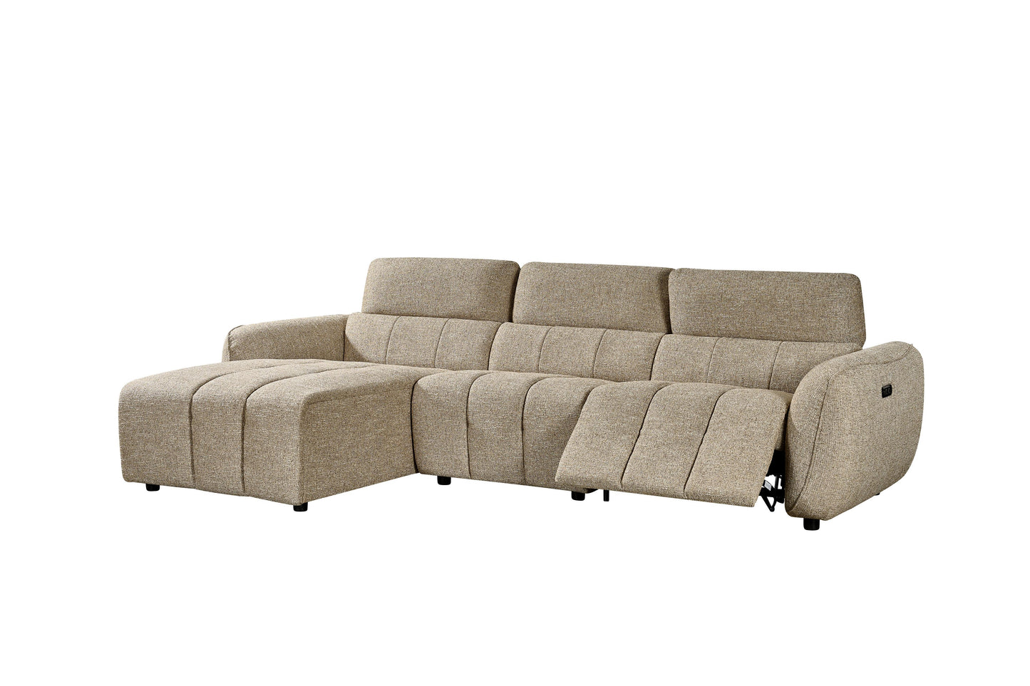 Triton Fabric Electric Recliner Corner Sofa