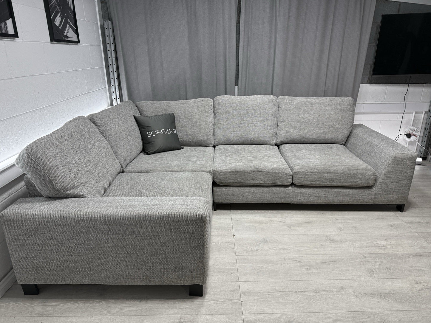 DFS Euphoria Right Hand Corner Sofa In Grey