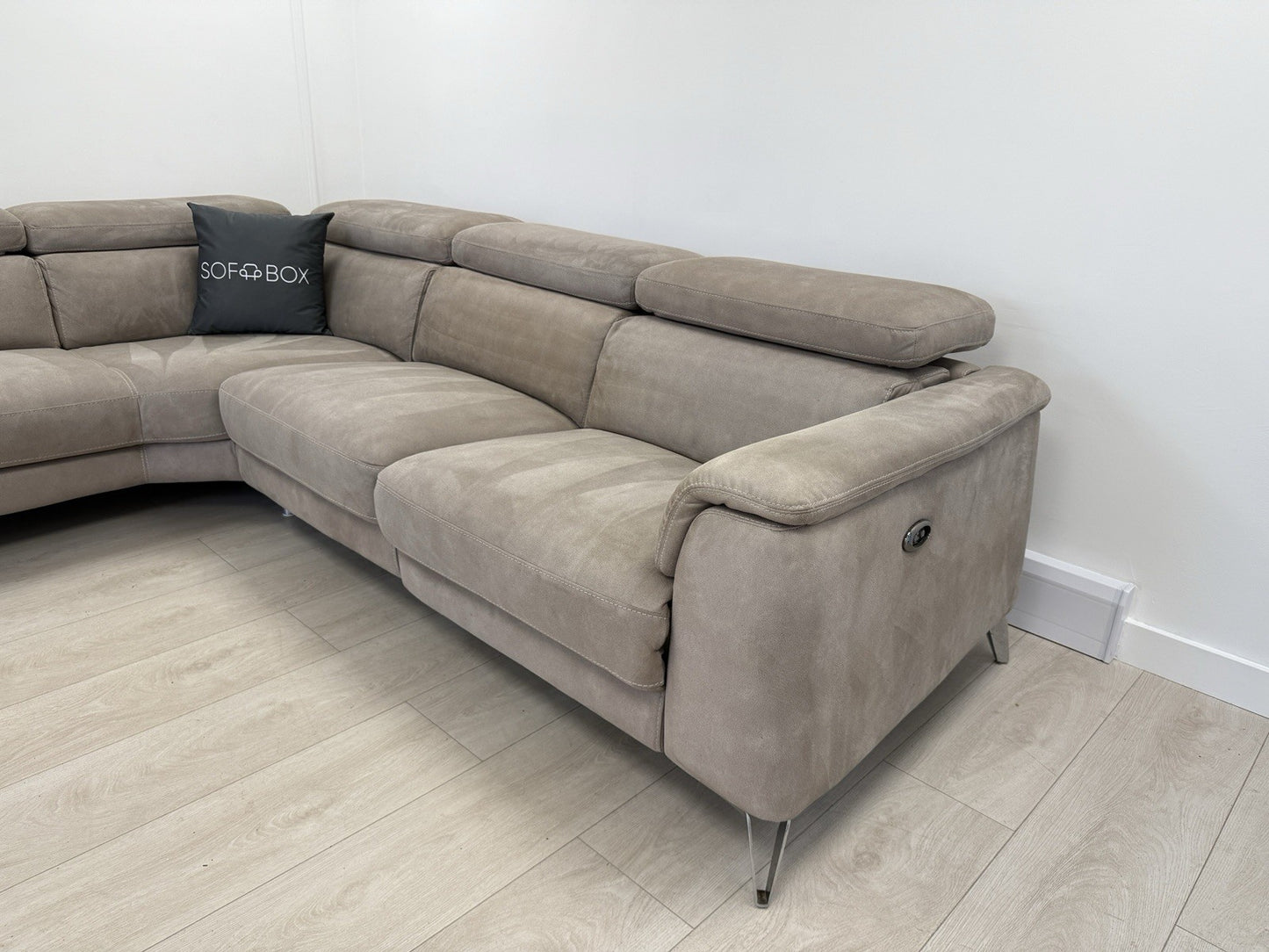 DFS Tahiti Power Recliner Corner Sofa In Stone