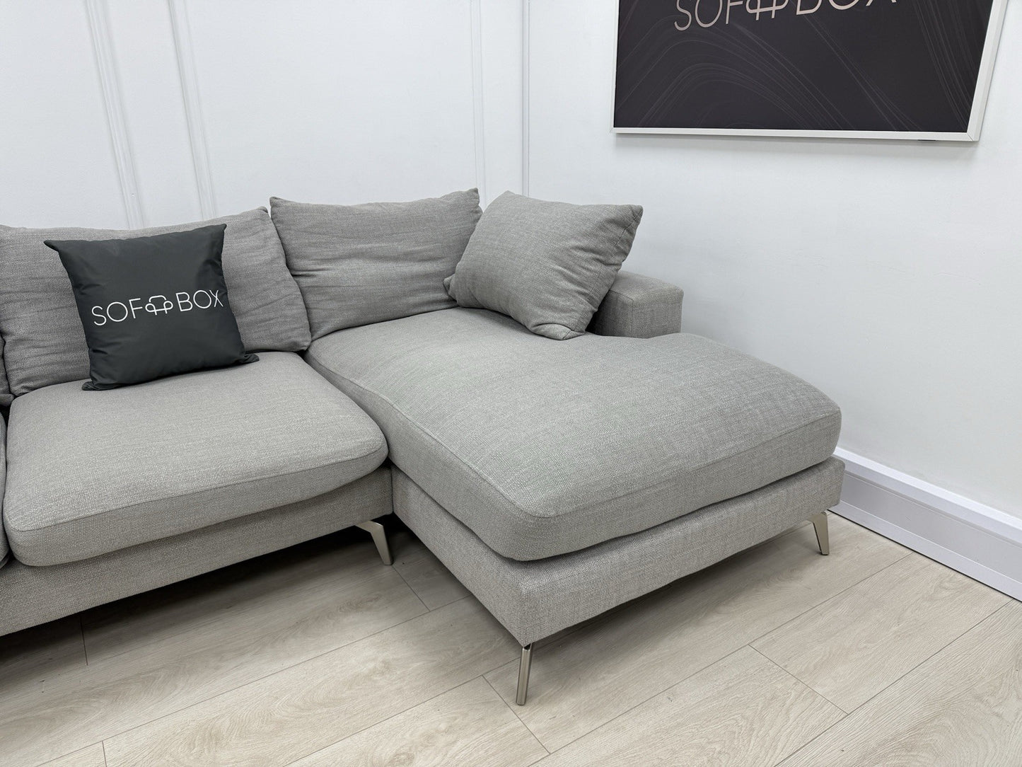 Sofology Cedar Corner Sofa In Light Grey