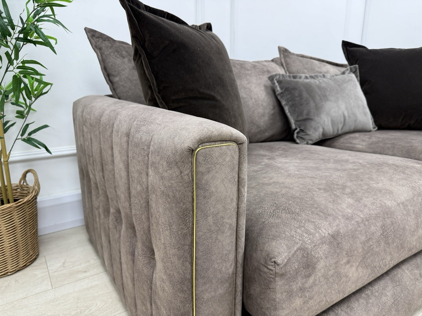 DFS Devine Corner Sofa In Chocolate