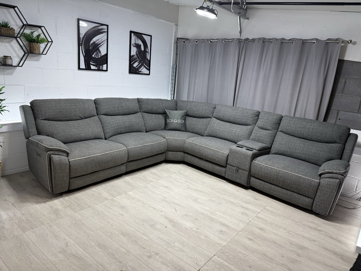 DFS Trek Power Recliner Corner Sofa With Storage