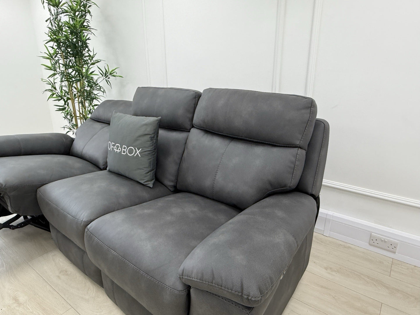 Furniture Village Serene 3 Seater Sofa With Power Recliner, Headrest & Lumbar