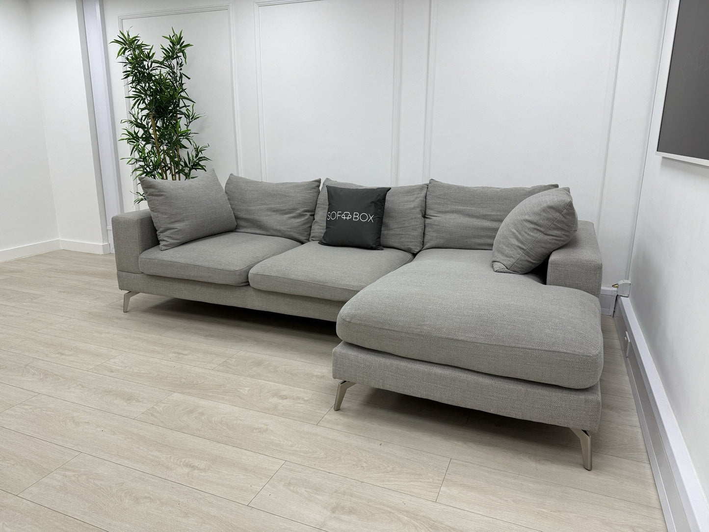 Sofology Cedar Corner Sofa In Light Grey