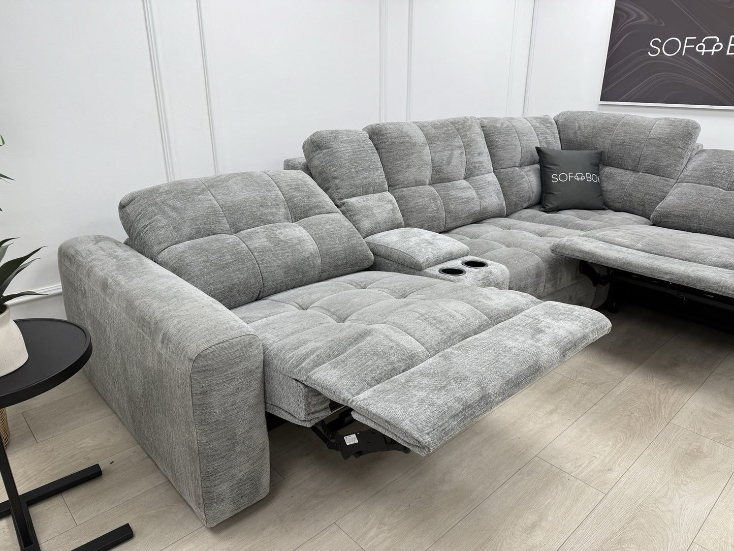 DFS Steller Motion Recliner Corner Sofa In Grey Mist