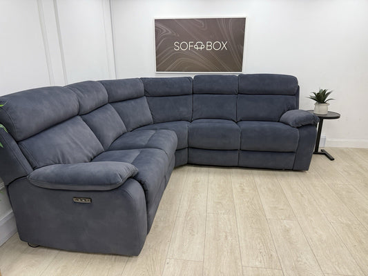 Furniture Village Moreno Power Recliner Corner Sofa In Dexter Shadow Fabric