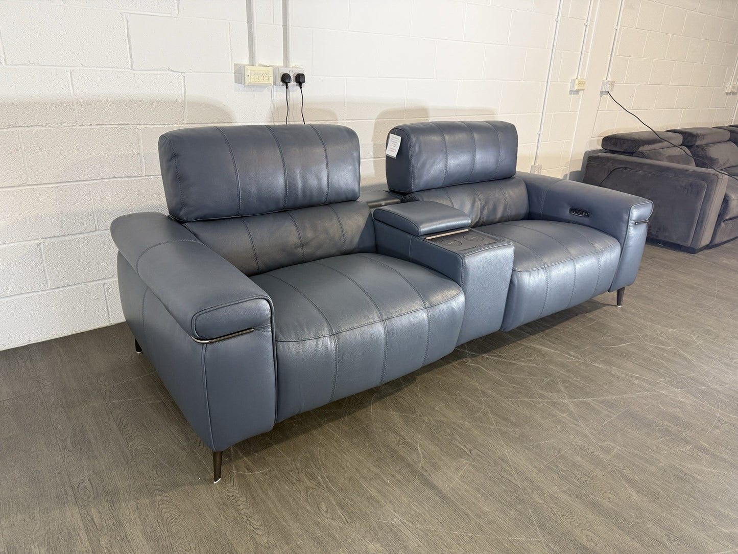 Furniture Village World Of Leather Homestage 3 Seater Power Recliner With Media
