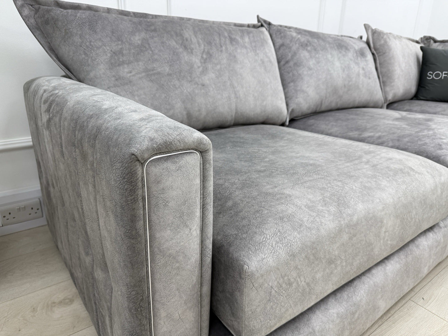DFS Devine Corner Sofa In Light Grey