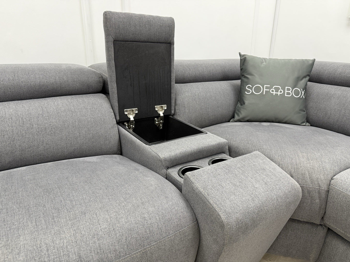 DFS Wander Recliner Corner Sofa Bed In Grey