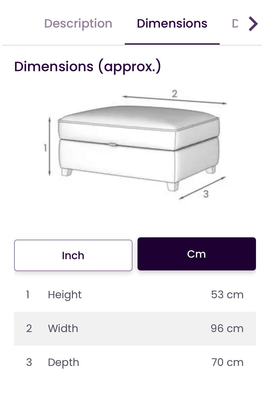 DFS Cherished Storage Footstool In Oatmeal