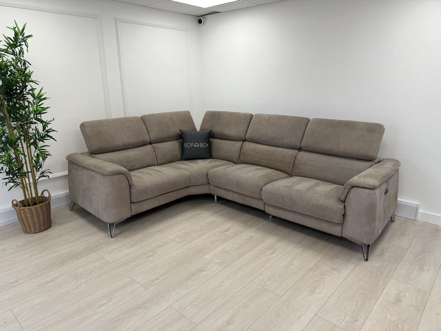 DFS Tahiti Power Recliner Corner Sofa In Stone