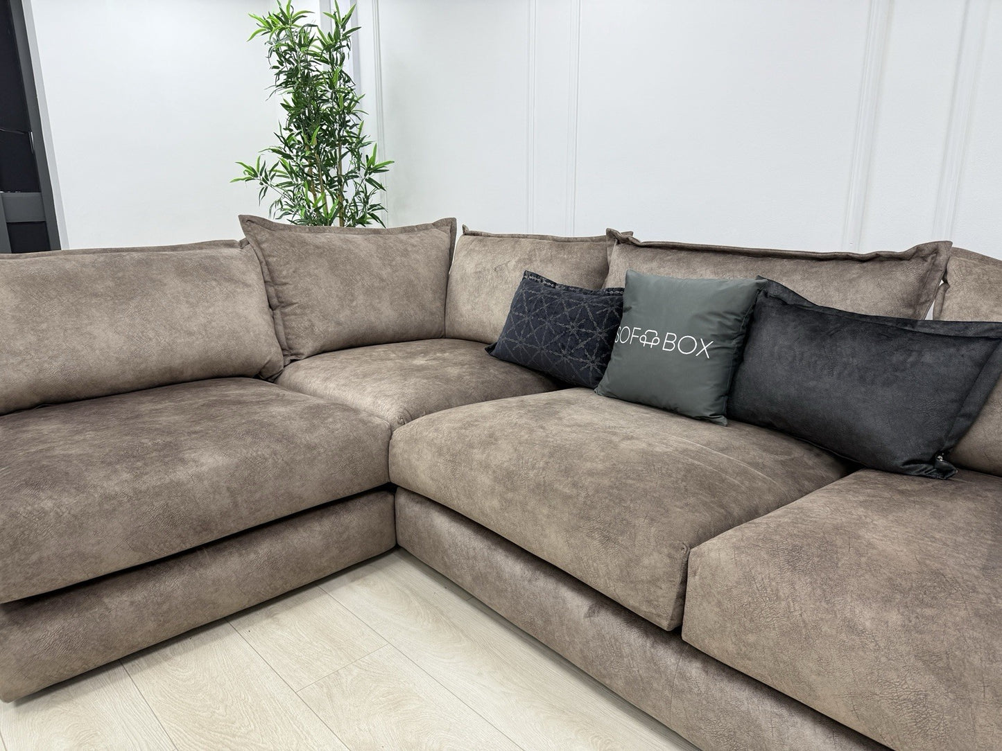 DFS Devine Corner Sofa In Chocolate