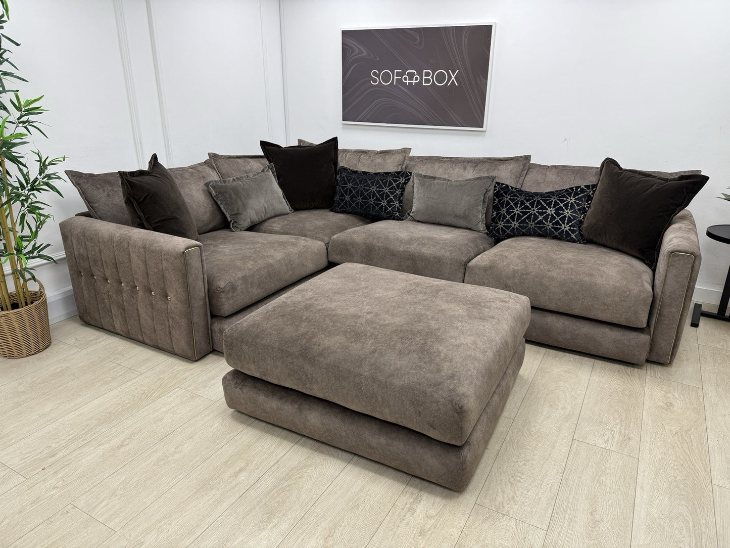 DFS Devine Footstool In Chocolate