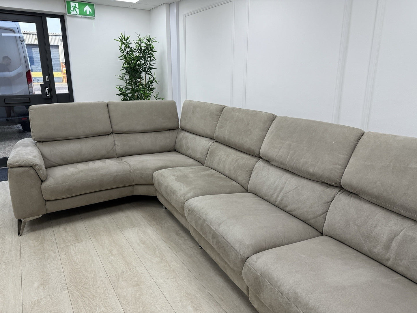 DFS Tahiti XL Power Recliner Corner Sofa In Stone