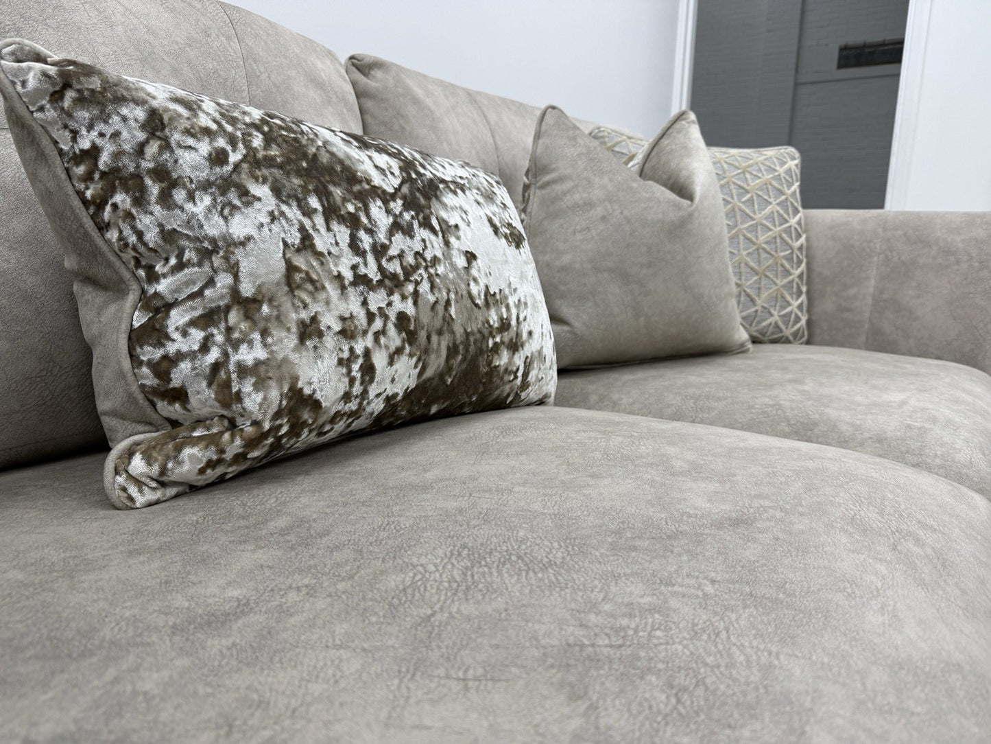 Furniture Village Ariana Formal Back Corner Sofa In Cream