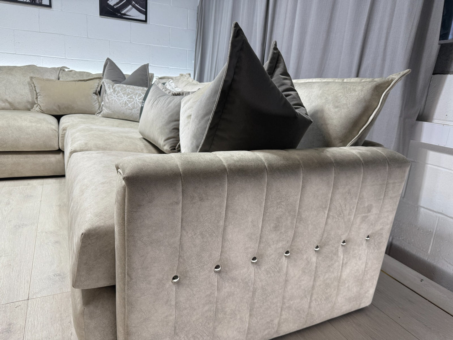 DFS Devine Corner Sofa in Oatmeal