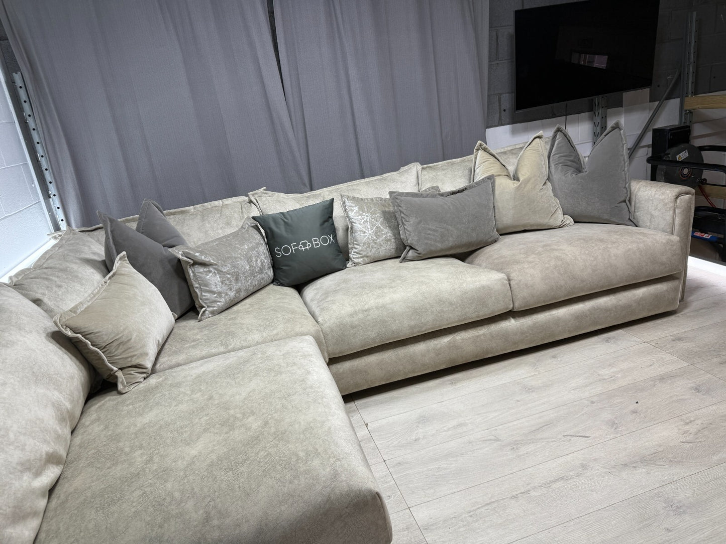 DFS Devine Corner Sofa in Oatmeal