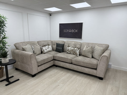 Furniture Village Ariana Formal Back Corner Sofa In Cream