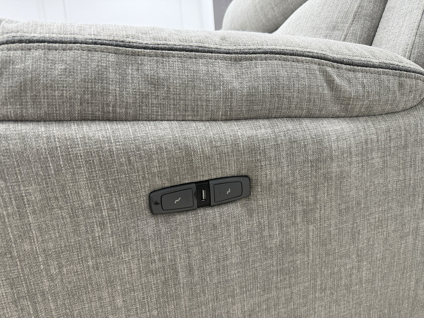 DFS Trek Storeaway Power Recliner Corner Sofa In Light Grey