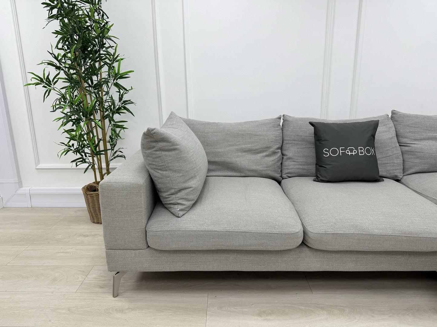 Sofology Cedar Corner Sofa In Light Grey