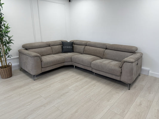 DFS Tahiti Power Recliner Corner Sofa In Stone