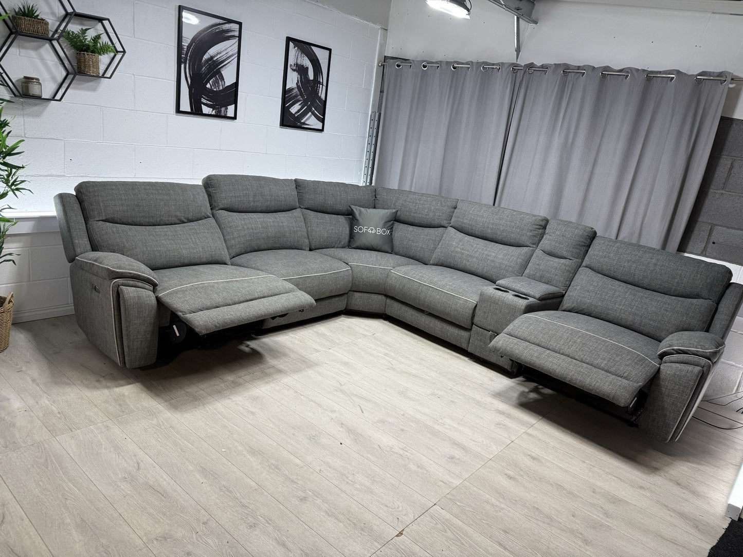 DFS Trek Power Recliner Corner Sofa With Storage