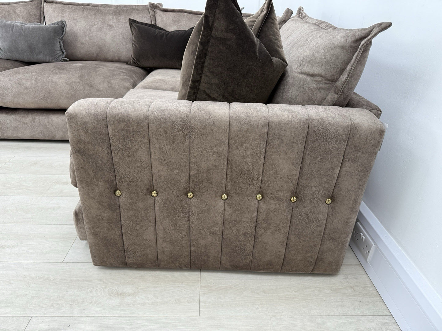 DFS Devine XL Corner Sofa In Chocolate