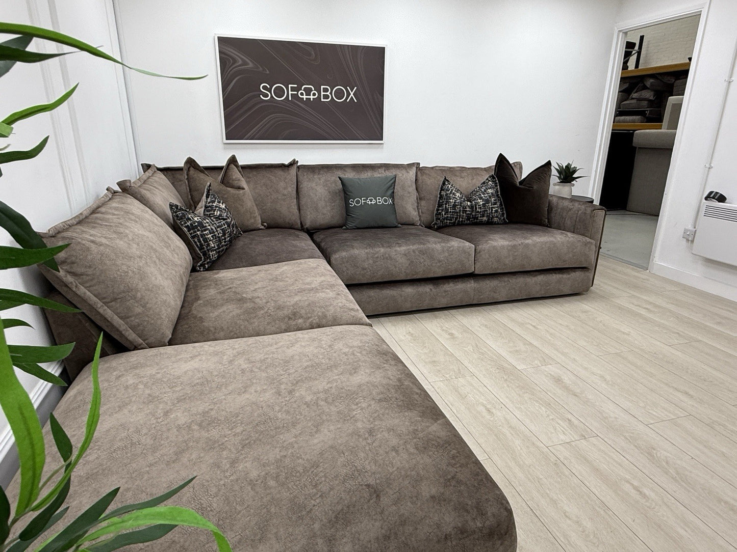 DFS Devine Corner Sofa In Chocolate