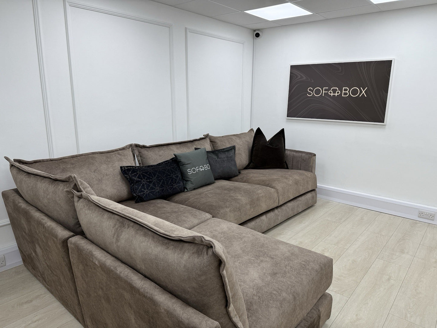 DFS Devine Corner Sofa In Chocolate