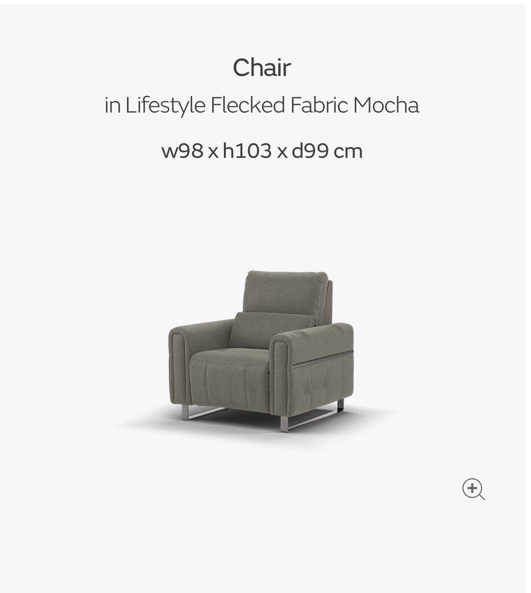 Sofology The Ravello Recliner/Headrest Armchair Lifestyle Flecked Fabric Mocha