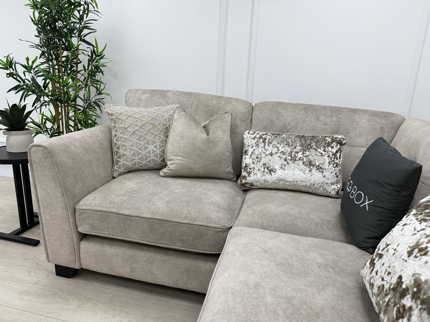 Furniture Village Ariana Formal Back Corner Sofa In Cream