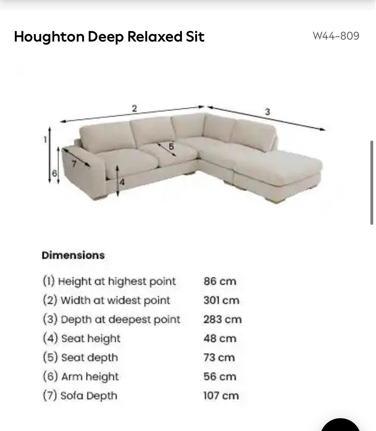 Next Houghton Deep Relaxed Sit Corner Sofa In Orange Easy Clean Velvet Fabric