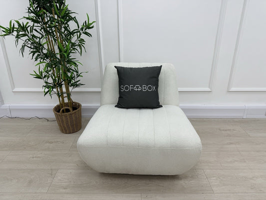 DFS Calix Accent Chair In Ivory Boucle Fabric