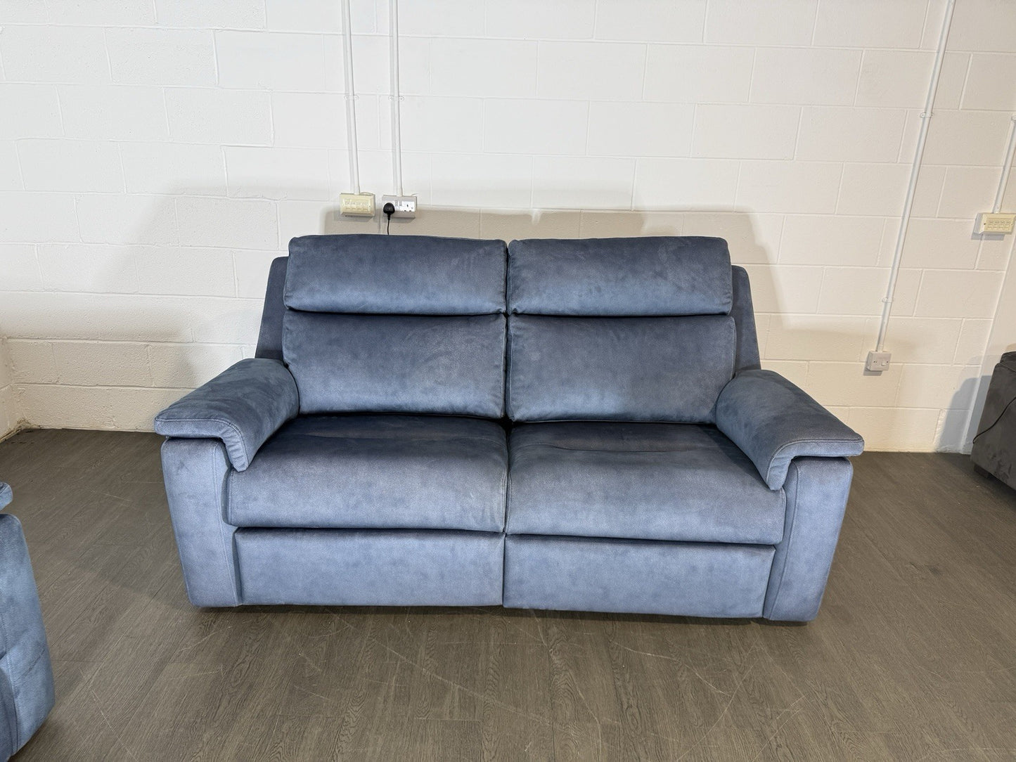 G Plan Thornbury 3 Seater & Chair Set With Power Recliner, Lumbar, Headrest Blue