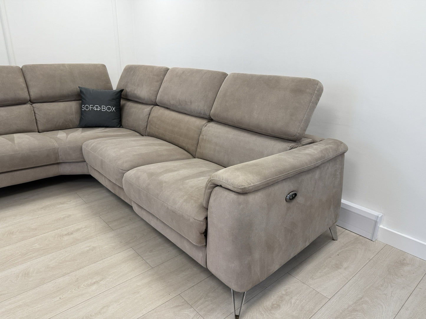 DFS Tahiti Power Recliner Corner Sofa In Stone