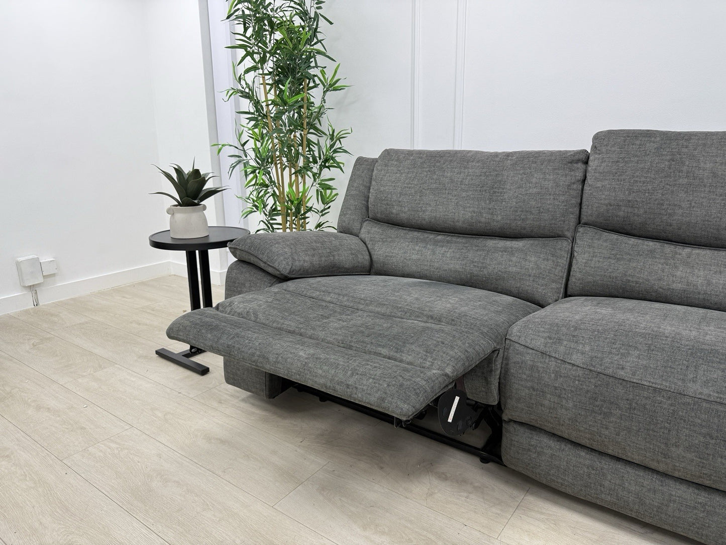 DFS Iverson Power Recliner Corner Sofa In Dark Grey