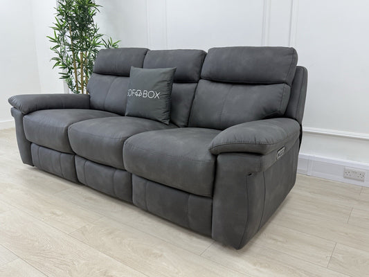 Furniture Village Serene 3 Seater Sofa With Power Recliner, Headrest & Lumbar
