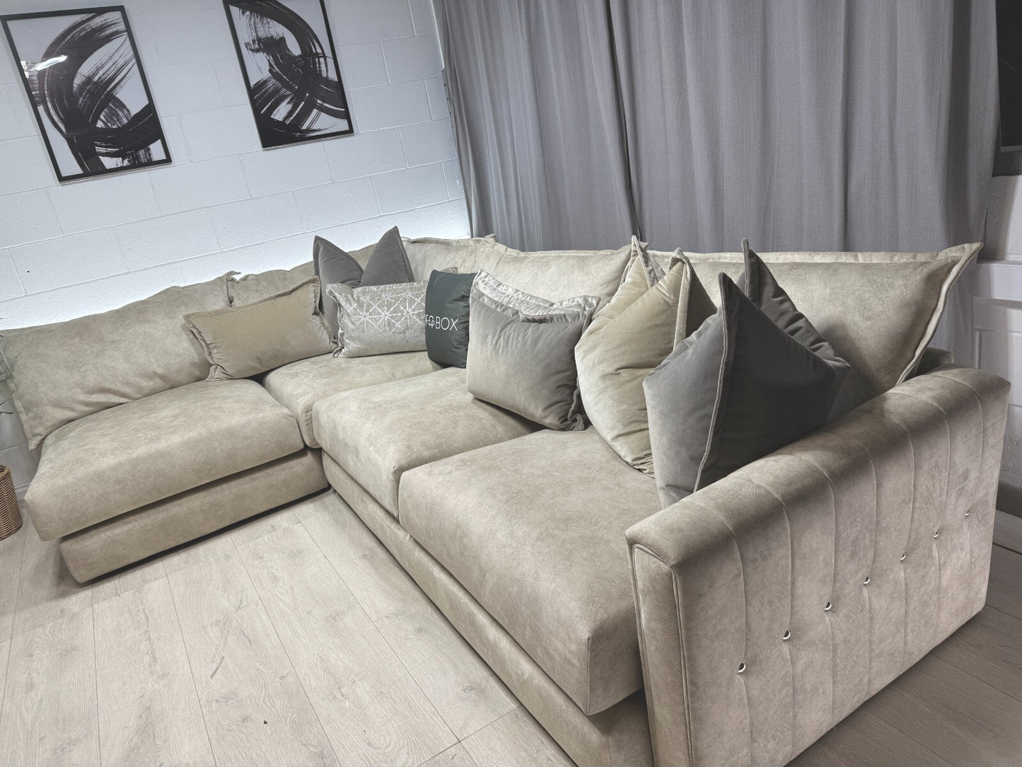 DFS Devine Corner Sofa in Oatmeal