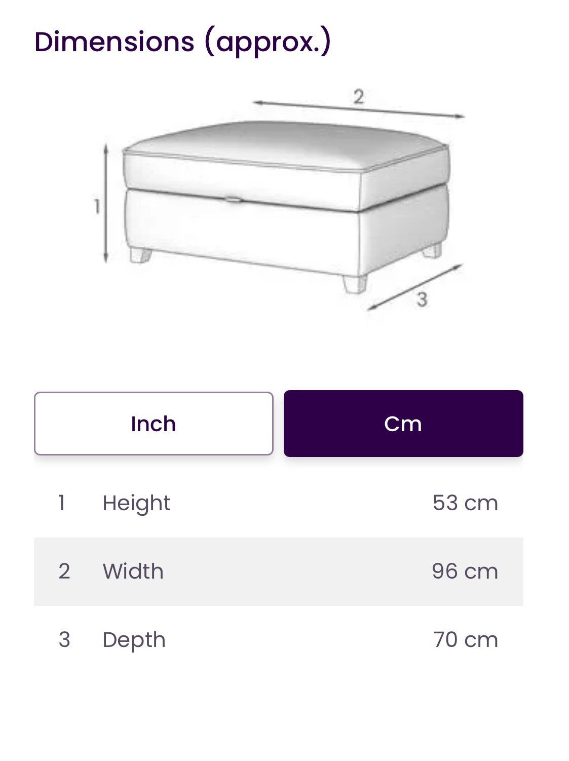 DFS Cherished Storage Footstool In Oatmeal