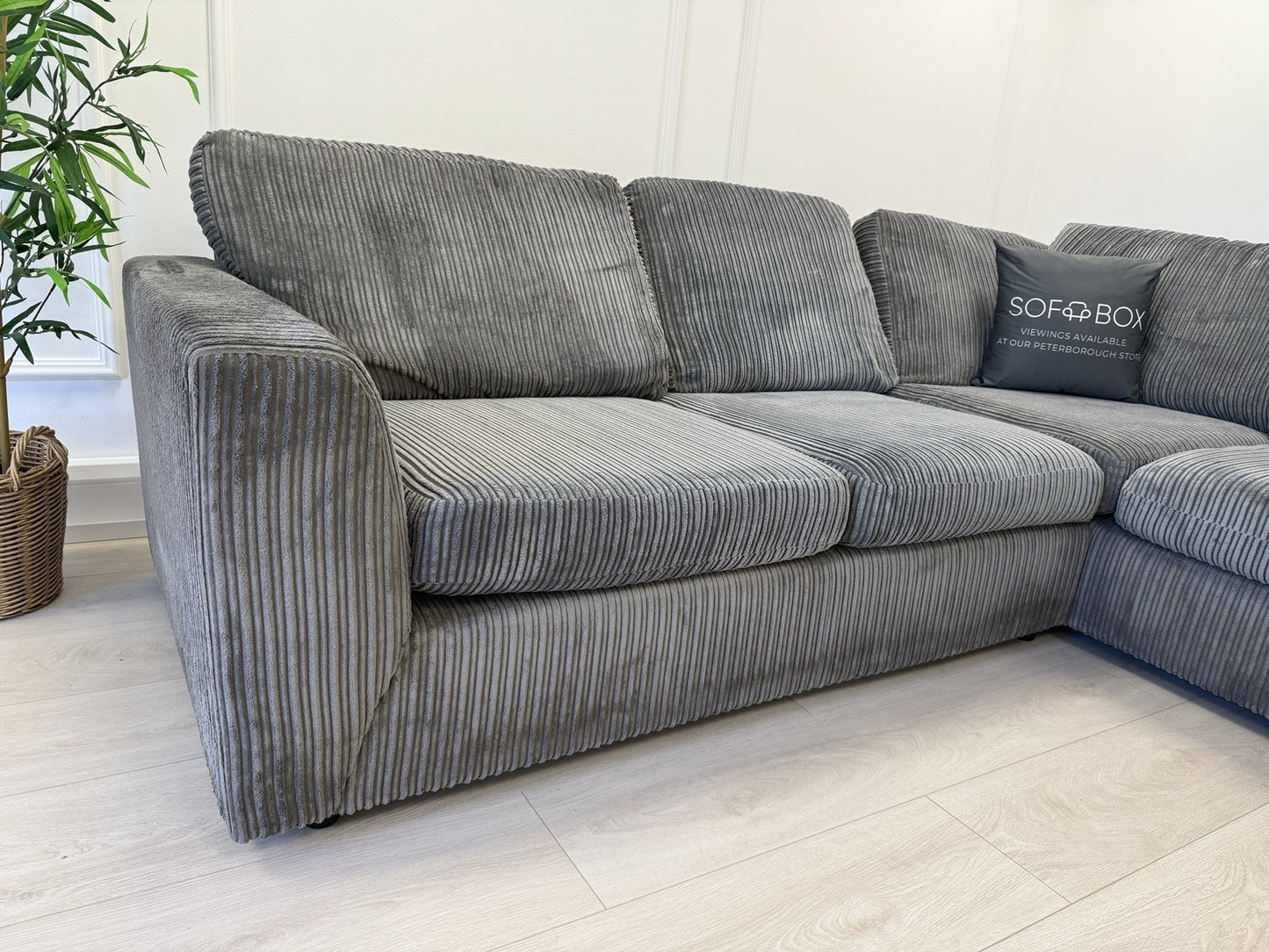 DFS Heydon Corner Sofa In Charcoal Grey