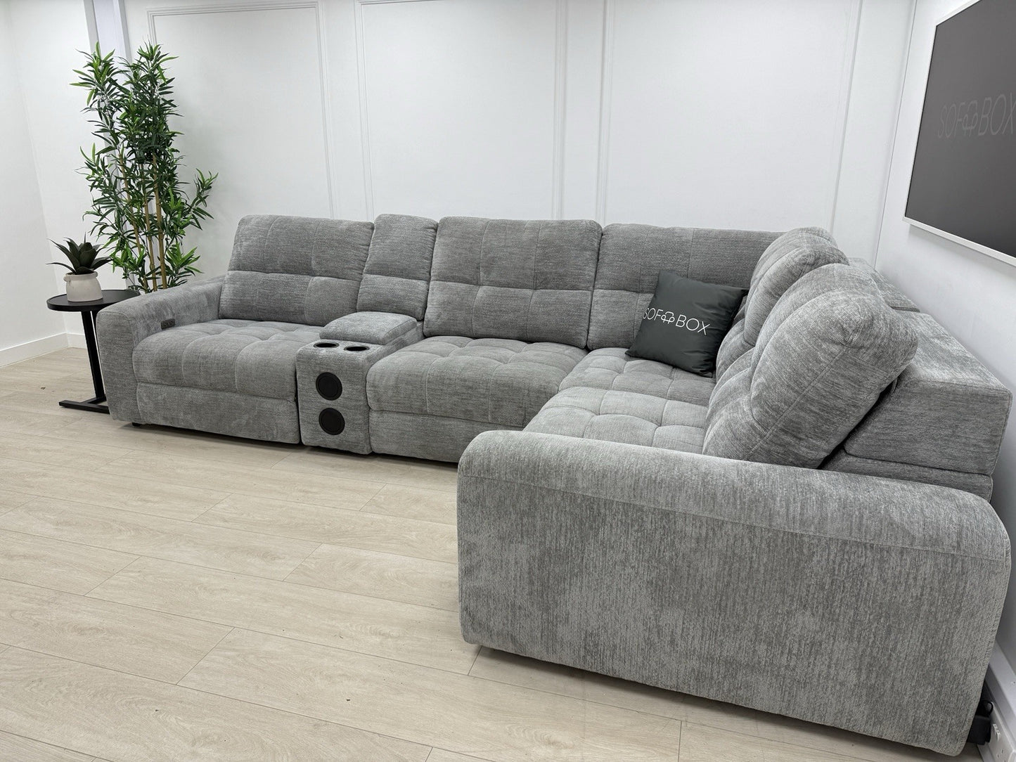 DFS Steller Motion Recliner Corner Sofa In Grey Mist