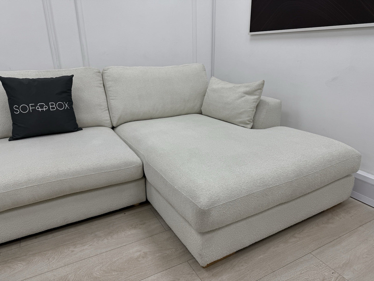 DFS Calix Boucle Corner Sofa & Accent Chair Set In Ivory