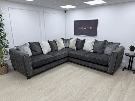 DFS Cherished Corner Sofa In Charcoal Combination
