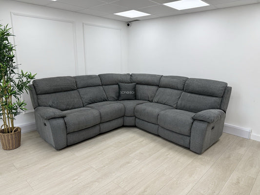 Furniture Village Moreno Power Recliner Corner Sofa In Charcoal Grey
