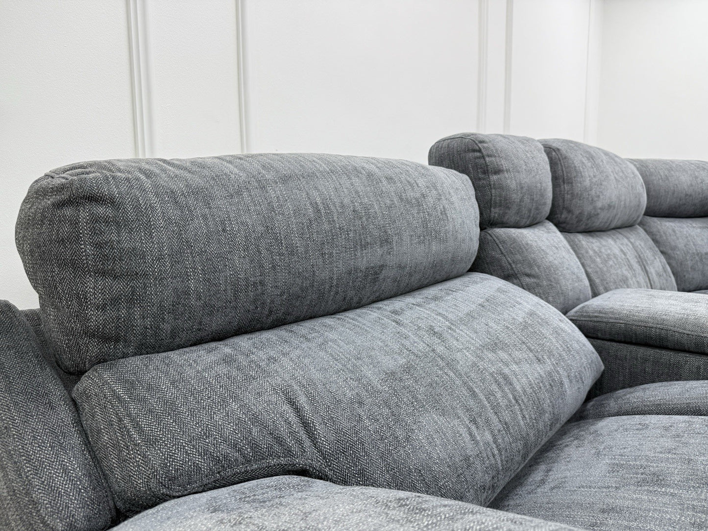 Sofology Radleigh Power Recliner Corner Sofa In Blue